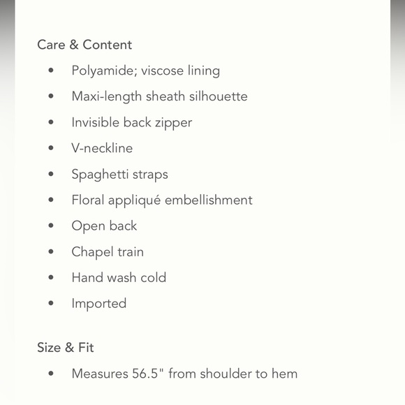 NWT BHLDN Meadow V-Neck Floral Appliqué Sheath Wedding Dress - Picture 7 of 12